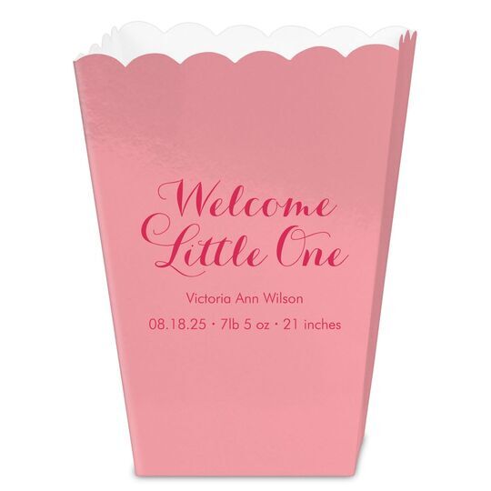 Welcome Little One Mini Popcorn Boxes